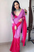 Vasthrlay Pink Georgette Printed Unstitched Saree
