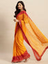 Vasthrlay Chiffon Bandhani Printed Yellow Saree