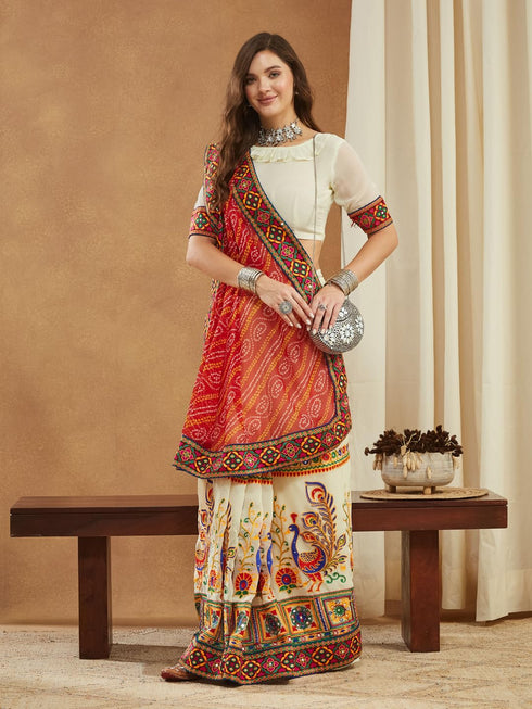 Vasthrlay Designer Embroidered Georgette Saree