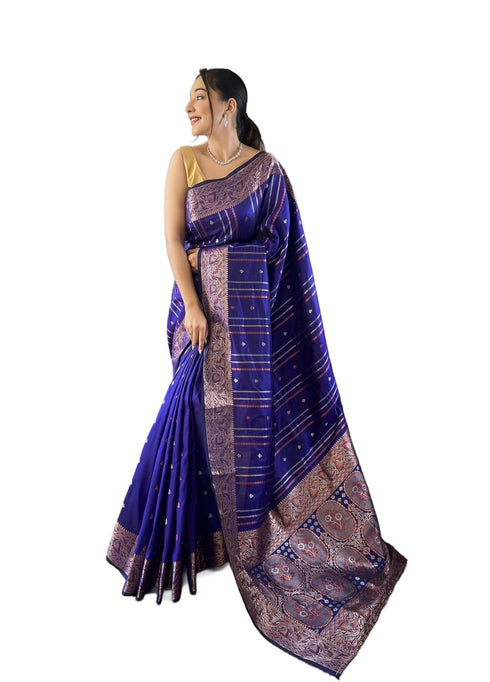 Vasthrlay Women's Kanjivaram Cotton Unstitched Saree