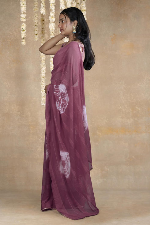 Vasthrlay Fashion Chiffon Shibori Printed Ethnic Wear