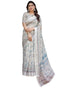 Vasthrlay Handwoven Printed Tasselled Saree