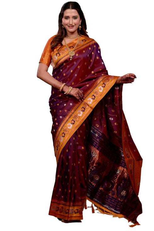 Vasthrlay Kanjivaram Unstitched Mahendi Ethnic Wear