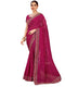 Vasthrlay Embroidery Bandhani Unstitched Rama Green Saree