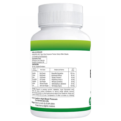 Nveda BP Support Capsules 60 Capsules | Ayurvedic Formula for Healthy Blood Pressure Management