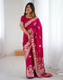 Vasthrlay Banarasi Weaving Unstitched Blue Saree