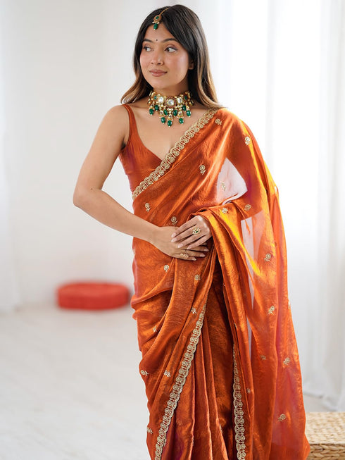 Vasthrlay Shimmer Embroidered Unstitched Kr Ethnic Wear