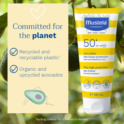 Mustela Baby Sunscreen SPF 50 | Kids & Newborn
