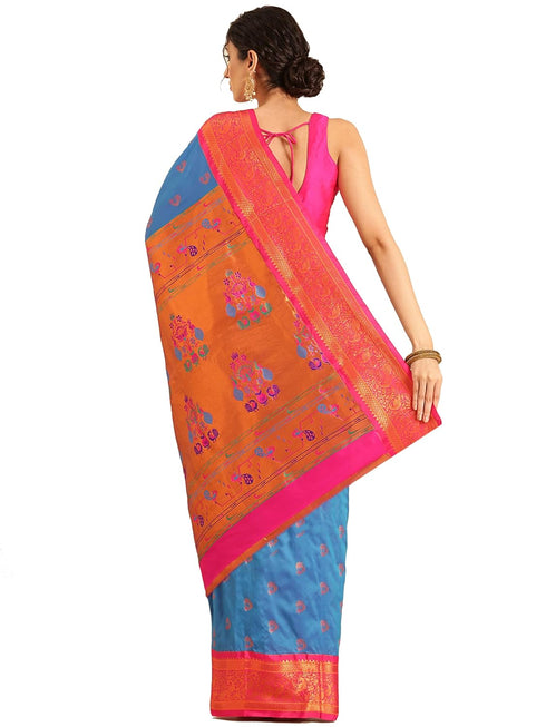 Vasthrlay Pheshwai Violet Saree