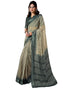 Vasthrlay Womens Printed Unstitched Dark Green Saree