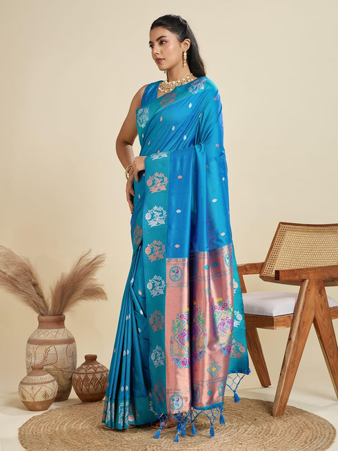 Vasthrlay Banarasi Jacquard Paithani
