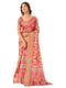 Vasthrlay Printed Jacquard Unstitched Dusty Pink Saree