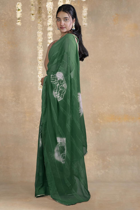 Vasthrlay Fashion Chiffon Shibori Printed Ethnic Wear