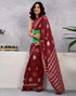 Vasthrlay Womens Printed Unstitched Green Saree