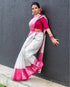 Vasthrlay White Kanjivaram Saree