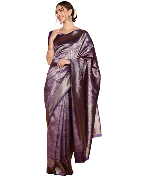 Vasthrlay Banarasi Unstitched Saree
