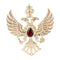 Mahi Dual Head Eagle-Shaped Lapel Pin Shirt Brooch for Men