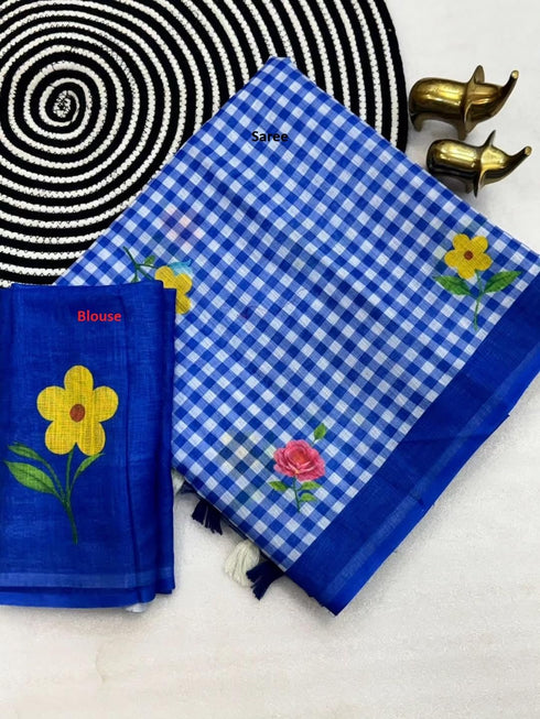 Vasthrlay Checked Pattern Lightweight Unstitched