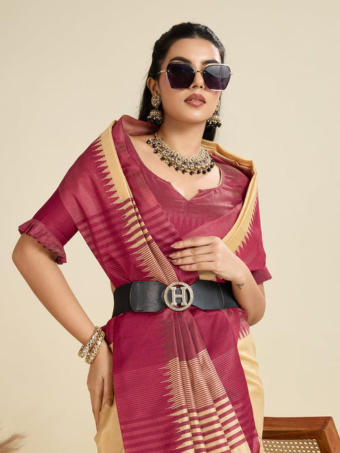 Vasthrlay Traditional Contrast Weaving