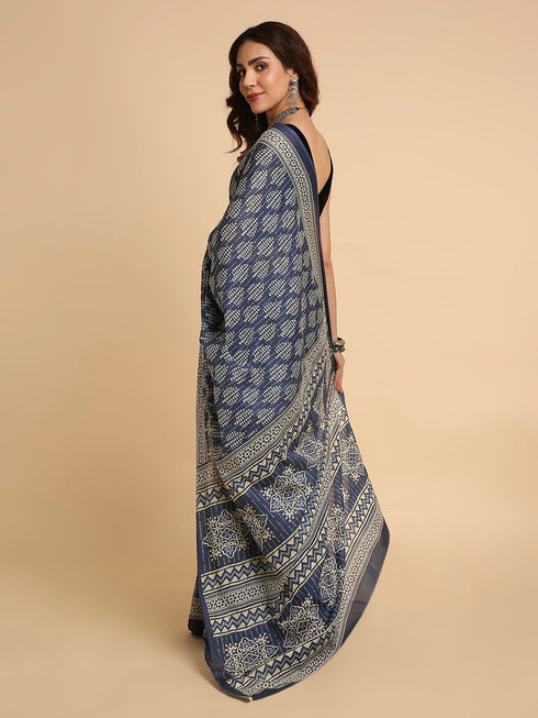 Vasthrlay Lightweight Breathable Traditional Printed Saree
