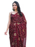 Vasthrlay Chiffon Printed Unstitched Teal Saree