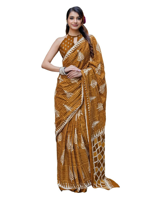 Vasthrlay Paisley Printed Red Saree