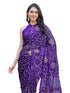 Vasthrlay Chiffon Printed Unstitched Teal Saree