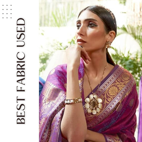 Vasthrlay Kanjivaram Unstitched Occasions Luxurious Saree