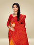 Vasthrlay Bandhani Swarovski Traditional Red Saree