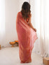 Vasthrlay Embroidery Scalloped Unstitched Lavender Saree