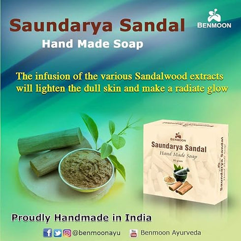 Benmoon Ayurveda Saundarya Sandal Hand Made Soap