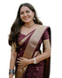 VasthrlayBurgundy Banarasi Kanchipuram Saree