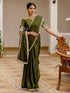 Vasthrlay Sequins Embroidery Black Saree