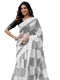 Vasthrlay Womens Printed Unstitched Multicolor Saree