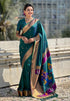 Vasthrlay Kanjivaram Paithani Unstitched Mahendi Ethnic Wear