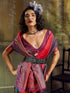 Vasthrlay Striped Tassels Unstitched Designer Ethnic Wear