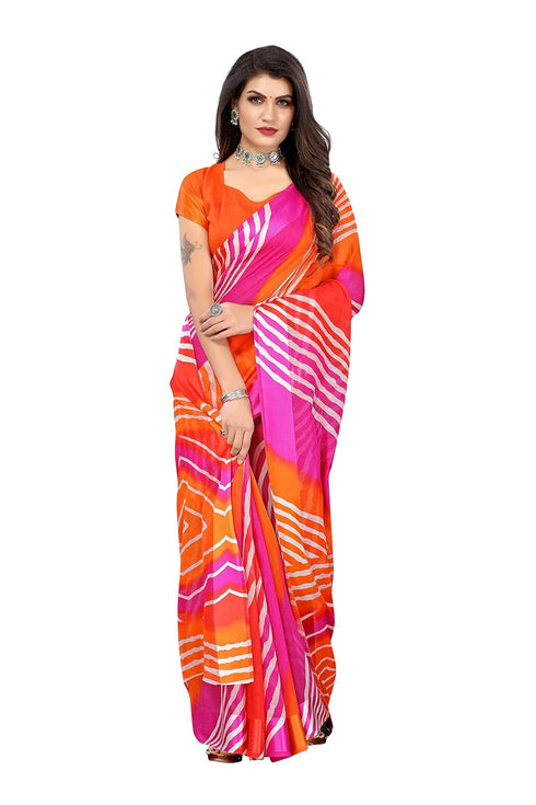 Vasthrlay Printed Rashmika Pink Free Ethnic Wear
