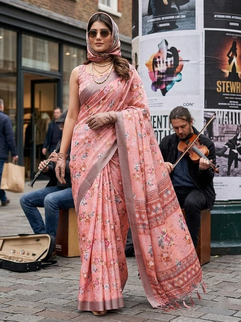 Vasthrlay Orange Traditional Az Ys Pushpa Ethnic Wear
