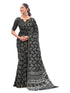 Vasthrlay Womens Printed Unstitched Sage Green Saree