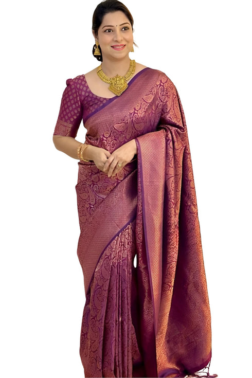 Vasthrlay Banarasi Unstitched Saree