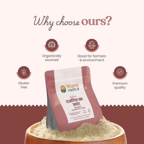 Bharat Vedica Organic Amaranth Flour Organic Rajgira ka Atta