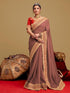 Vasthrlay Vichitra Embroidery Unstitched Red Saree