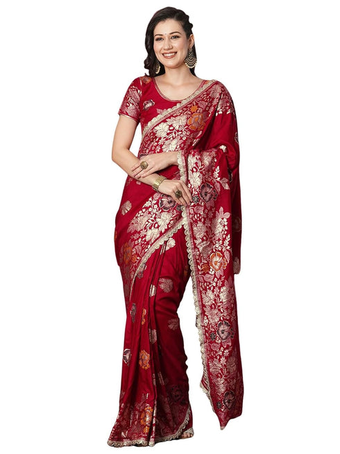 Vasthrlay Georgette Embroidery Rani Saree
