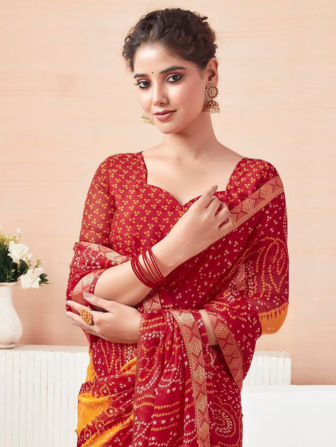 Vasthrlay Bandhani Unstitched 3728s2630n Deep Magenta1