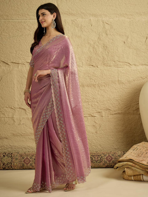 Vasthrlay Scalloped Unstitched Designer Vm Ethnic Wear