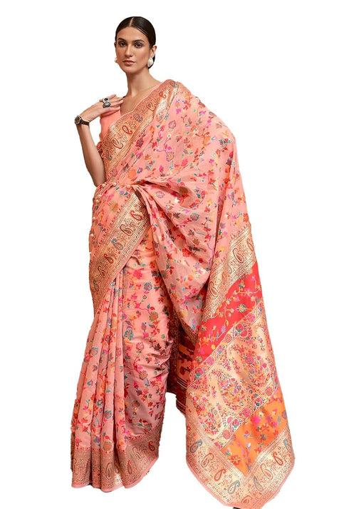 Vasthrlay Banarasi Kanjivaram Blouse Saree Az Ys Kashmiri