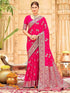 Vasthrlay Womens Banarasi Unstitched Mauve Saree