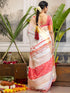Vasthrlay Special Weaving Unstitched White Saree