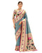 Vasthrlay Paithani Kanjivaram Unstitched Pink Saree