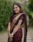 VasthrlayBurgundy Banarasi Kanchipuram Saree